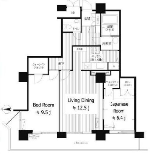 サンクォーレタワー　1702号室　間取り