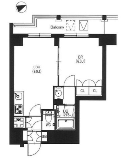 エスティメゾン中野　501号室　間取り