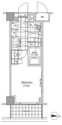 ザ・パークハビオ高円寺　119号室　間取り