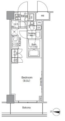 ザ・パークハビオ高円寺　407号室　間取り