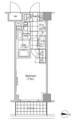 ザ・パークハビオ高円寺　419号室　間取り