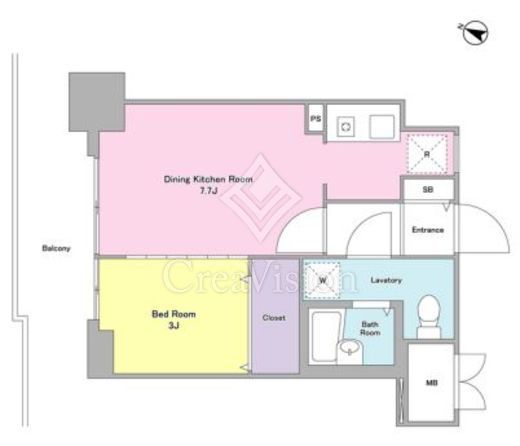 ラフュージュ大井町　402号室　間取り