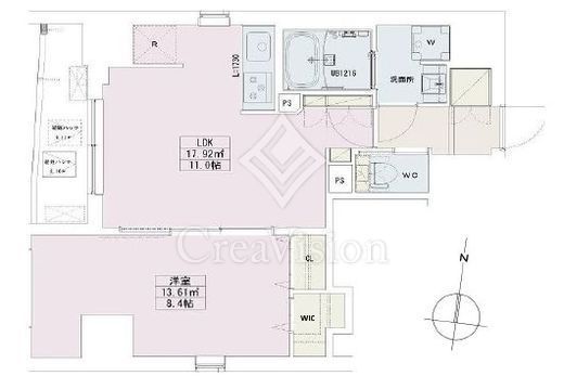中野レジデンス壱番館　1101号室　間取り