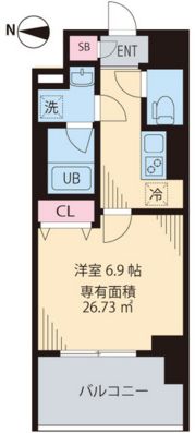 クレストヒル桃ヶ丘　702号室　間取り