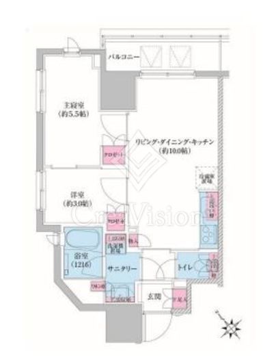 レジディア荻窪Ⅲ　1101号室　間取り