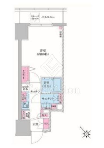 レジディア荻窪Ⅲ　602号室　間取り