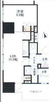 サンウッド東中野　1104号室　間取り