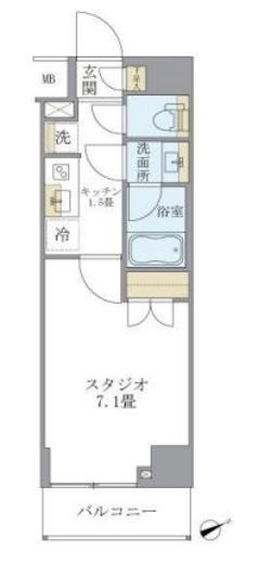 リージア中野新橋　902号室　間取り
