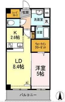 イーストングレイス　202号室　間取り