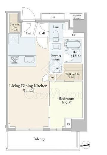 パークリュクス中野　602号室　間取り