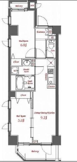 アジュールテラス中野新橋　601号室　間取り