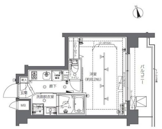 ZOOM中野　205号室　間取り