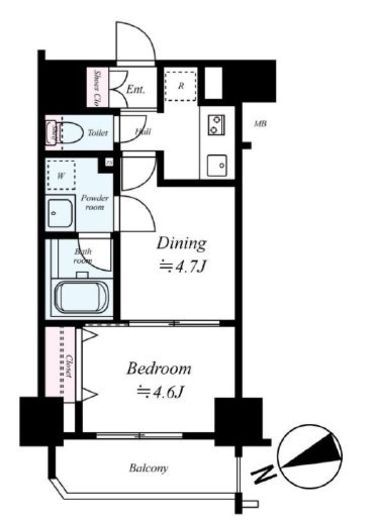 日神デュオステージ中野坂上NEXT　301号室　間取り
