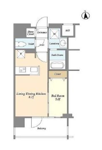 アプリーレ東中野　502号室　間取り