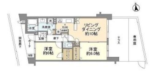 中野坂上パークホームズ　213号室　間取り