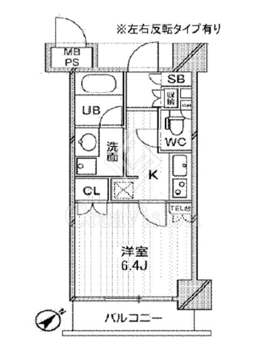 アーデンタワー新中野　403号室　間取り