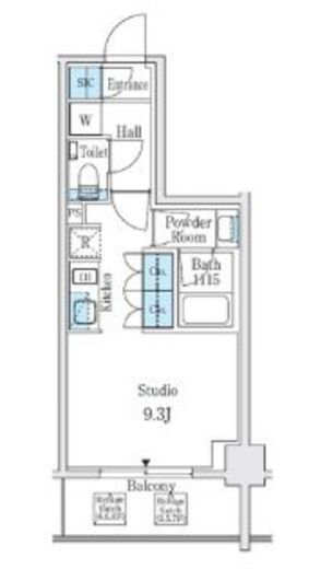 エムレジデンス中野坂上　402号室　間取り