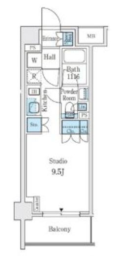 エムレジデンス中野坂上　403号室　間取り