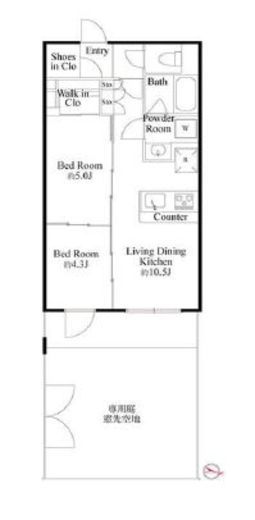 ラ・ミアカーサ東中野　103号室　間取り