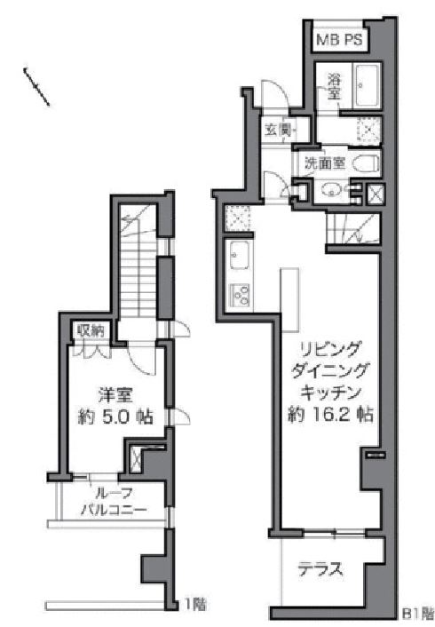オープンレジデンシア六本木美術館前　103号室　間取り