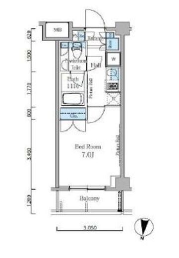 パークスフィア中野富士見町　316号室　間取り
