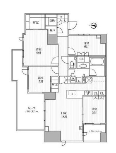 ディームス方南町　1101号室　間取り