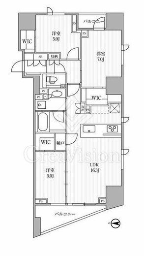 ディームス方南町　1203号室　間取り