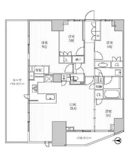 ディームス方南町　1301号室　間取り