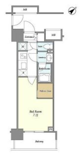 ルジェンテ新中野STATION ONE　802号室　間取り