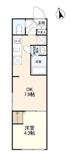 ウェルスクエアイズム中野坂上　203号室　間取り