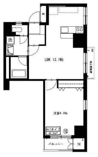 シェル中野弥生町　210号室　間取り