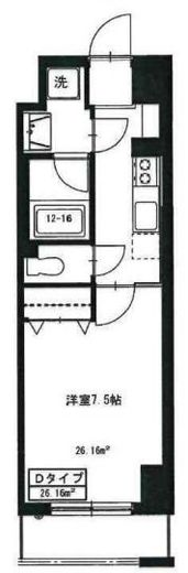 シェル中野弥生町　304号室　間取り