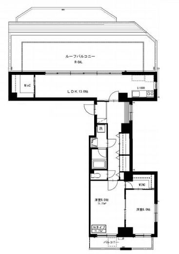 シェル中野弥生町　804号室　間取り