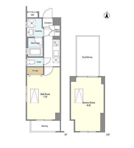 シェル中野弥生町　901号室　間取り