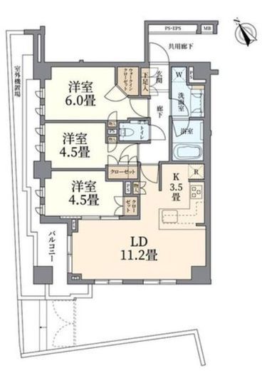 ブランズ東中野プレシアス　203号室　間取り