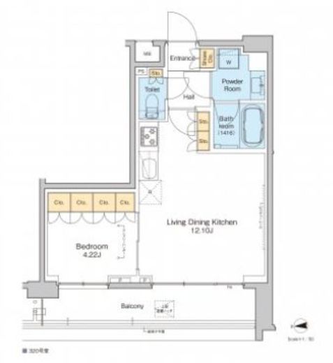 プラウドフラット中野　120号室　間取り