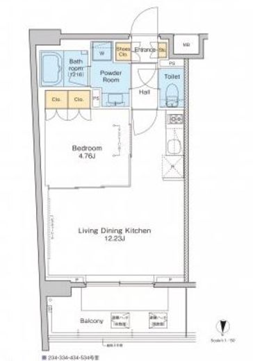 プラウドフラット中野　234号室　間取り