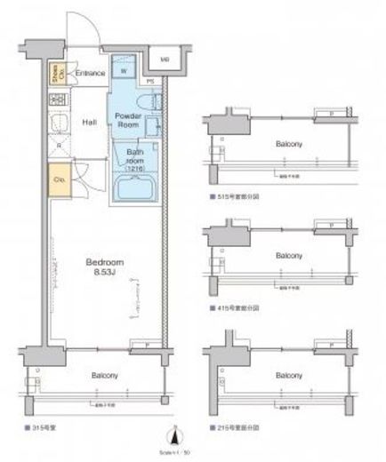 プラウドフラット中野　315号室　間取り