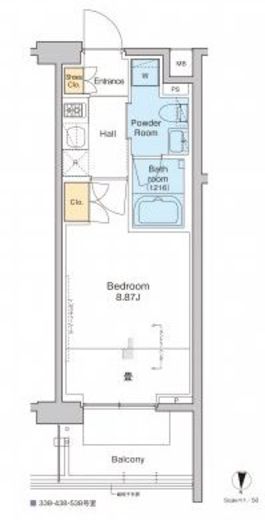 プラウドフラット中野　438号室　間取り