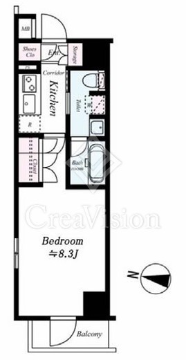 メイクス新中野アジールコート　605号室　間取り