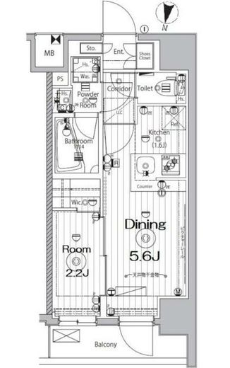 メイクス新中野アジールコート　903号室　間取り