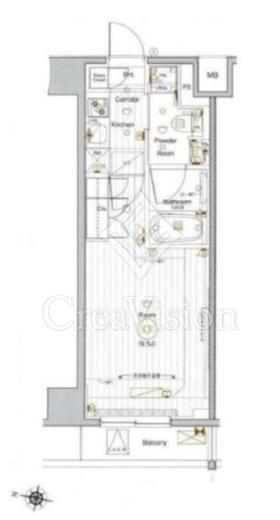 メイクス新中野アジールコート　606号室　間取り