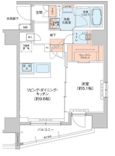 アジールコート新高円寺　208号室　間取り