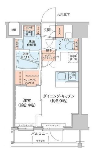 アジールコート新高円寺　405号室　間取り