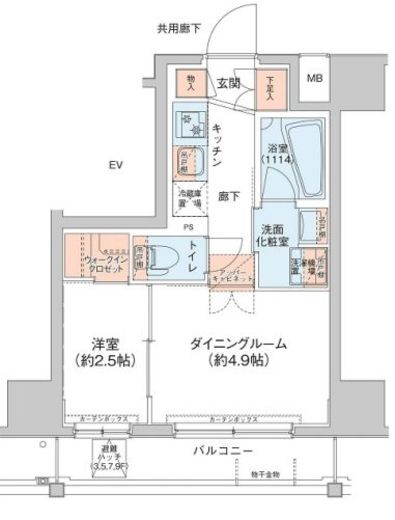 アジールコート新高円寺　802号室　間取り