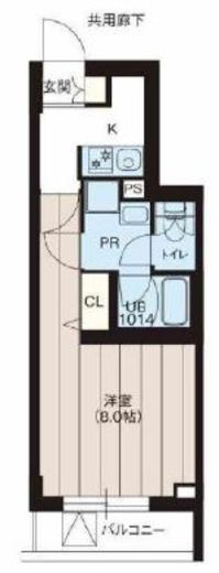 レオーネ方南町　301号室　間取り