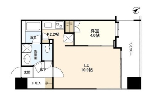 パラッシオ目黒不動前　602号室　間取り