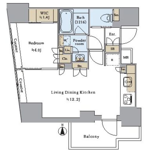 プライマル新中野　204号室　間取り