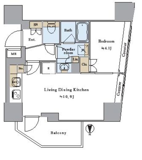 プライマル新中野　601号室　間取り