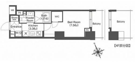 コンフォリア西荻窪　704号室　間取り